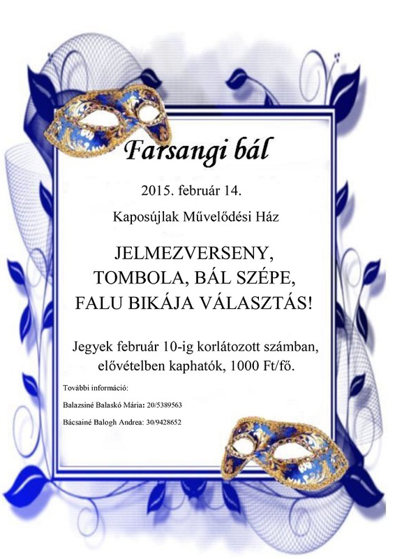 Farsangi bál - plakát