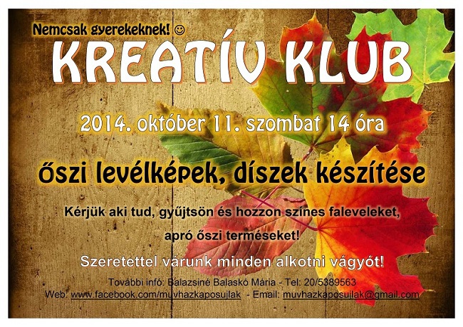 Kreatív Klub - Október