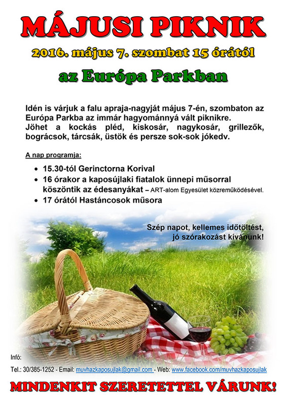 Májusi Piknik 2016 - plakát