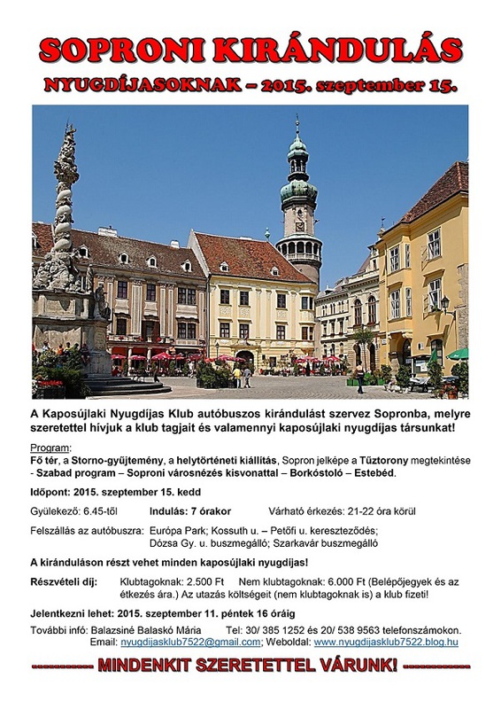 Soproni kirándulás - plakát