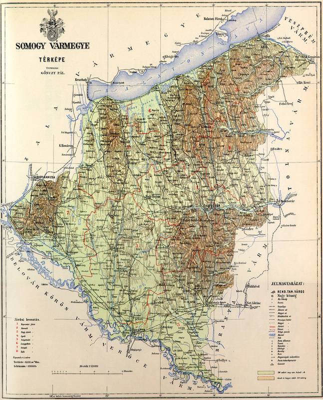 Somogy vármegye térképe